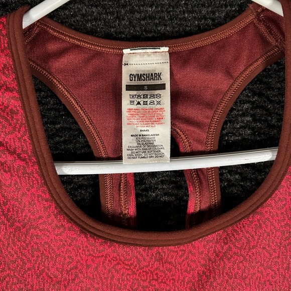 Gymshark Seamless Fit Ombre Marl Tank Top Red Brown Racerback Size‎ S - Picture 2 of 6